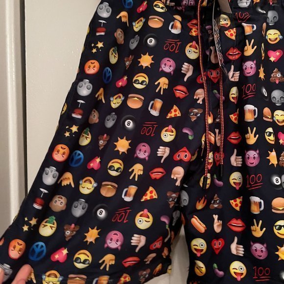 Swim Trunks -Bathing‎ Suit /Emojis / Broken Threads Surf / Medium /New with Tags - Picture 5 of 16